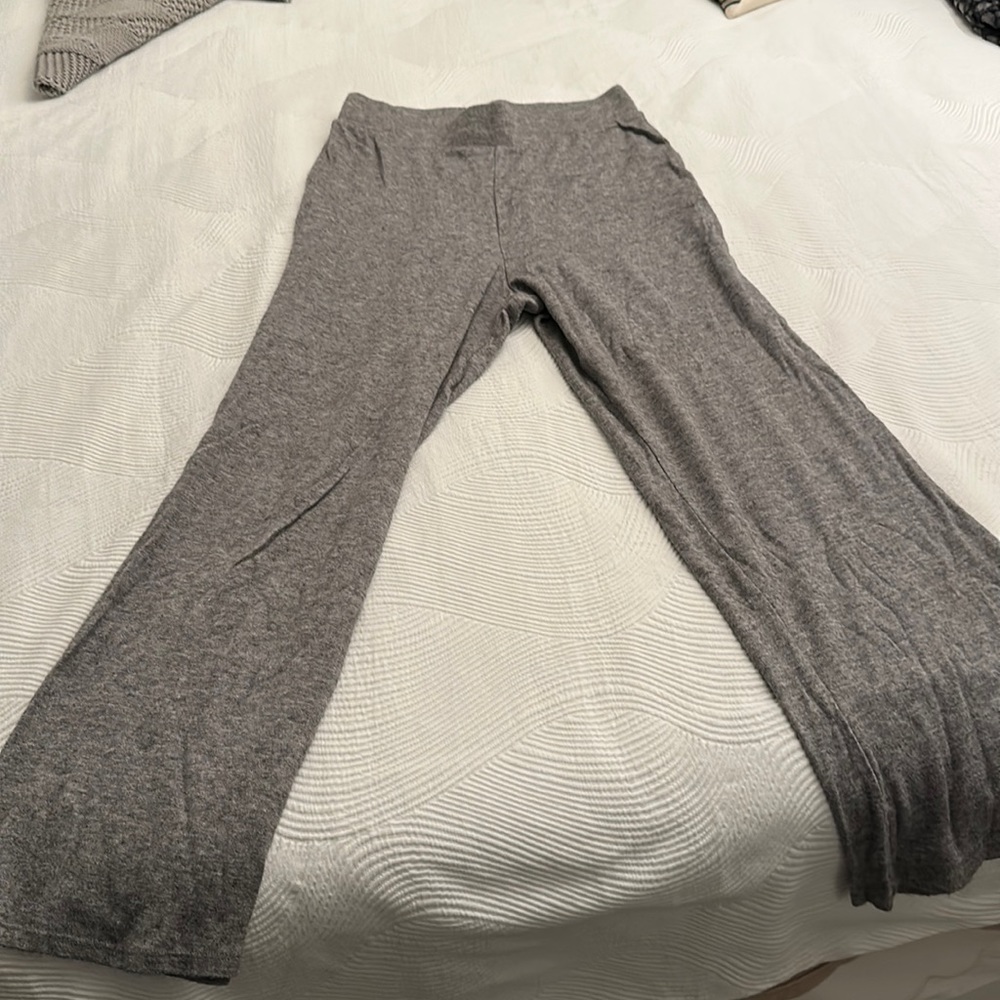 ZARA wooly pants elastic waist in grey size L